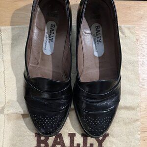 Bally-Men's Shoes/Black/Leather/7.5-made in Switzerland